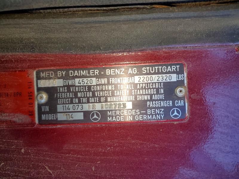 Продаж на аукціоні авто 1972 Mercedes-benz C 230, vin: 11407312102723, номер лоту: 54817356
