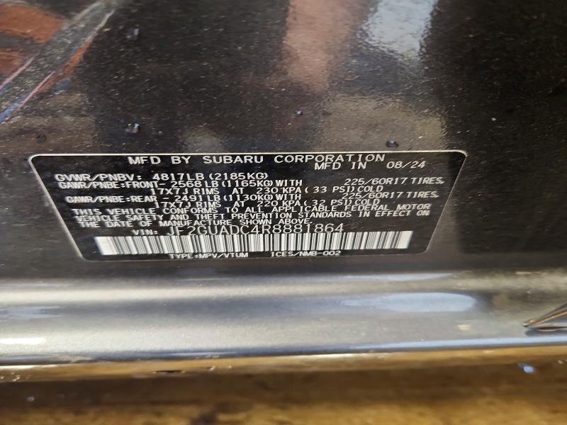 Aukcja sprzedaży 2024 Subaru Crosstrek, vin: JF2GUADC4R8881864, numer aukcji: 53445326