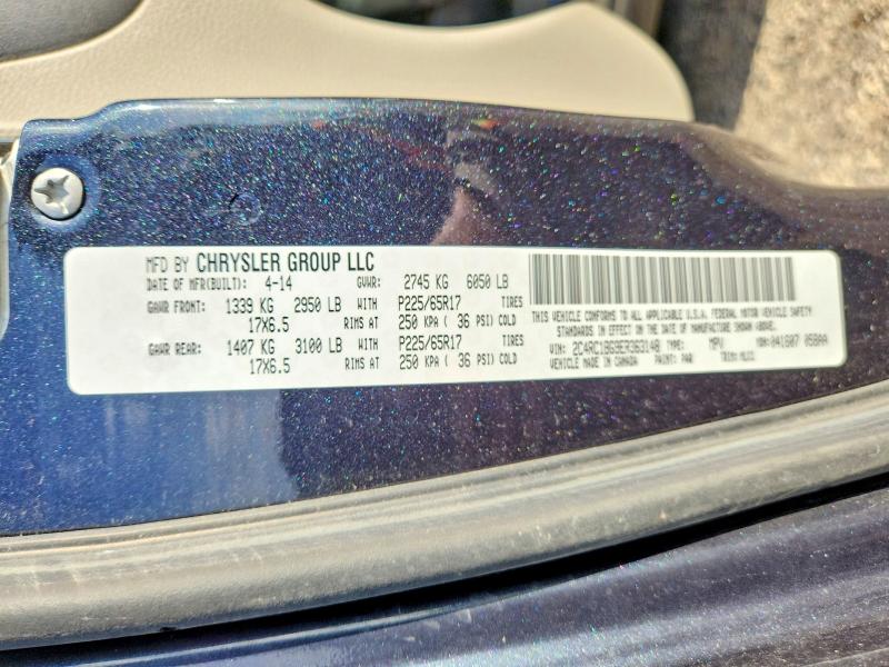 Продажа на аукционе авто 2014 Chrysler Town & Country, vin: 2C4RC1BG9ER363148, номер лота: 53669006