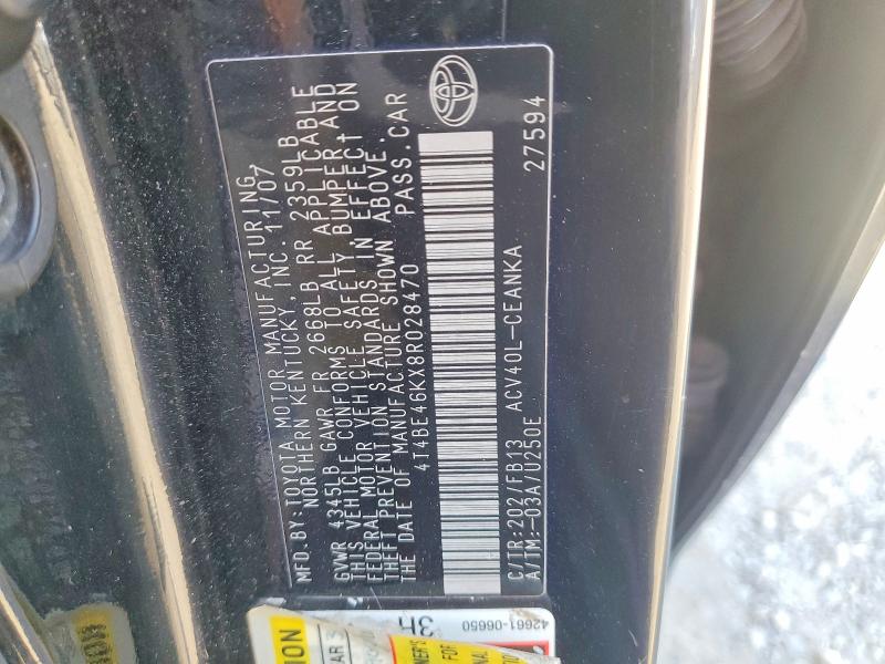 54562686 :رقم المزاد ، 4T4BE46KX8R028470 vin ، 2008 Toyota Camry مزاد بيع