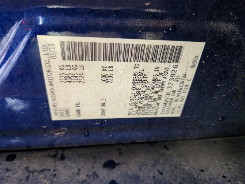 Aukcja sprzedaży 2019 Nissan Maxima, vin: 1N4AA6AV1KC373926, numer aukcji: 52676226