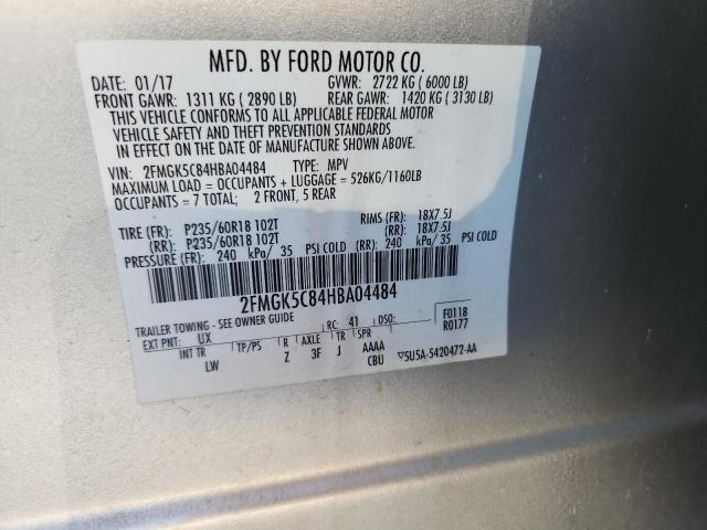 Продаж на аукціоні авто 2017 Ford Flex, vin: 2FMGK5C84HBA04484, номер лоту: 53881096