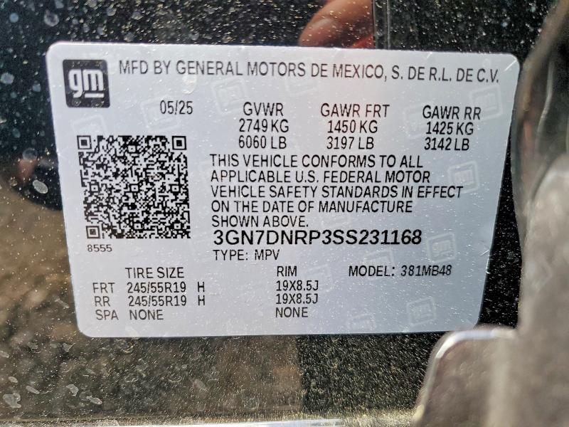 Aukcja sprzedaży 2025 Chevrolet Equinox, vin: 3GN7DNRP3SS231168, numer aukcji: 52804536