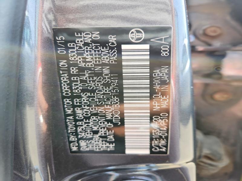 2015 Toyota Prius C მანქანა იყიდება აუქციონზე, vin: JTDKDTB38F1579411, აუქციონის ნომერი: 53878106
