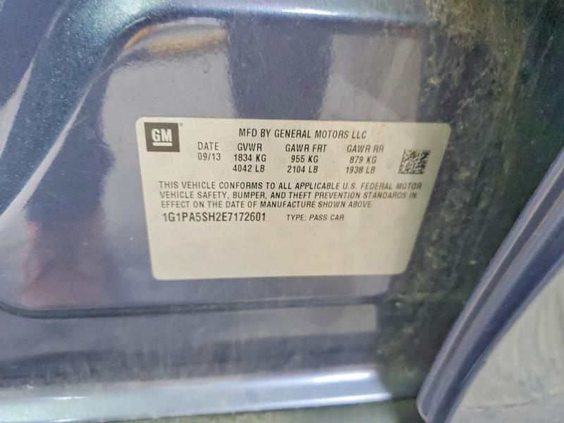 Продажа на аукционе авто 2014 Chevrolet Cruze, vin: 1G1PA5SH2E7172601, номер лота: 54700816