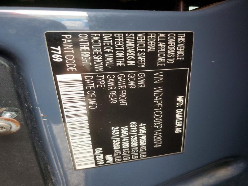Aukcja sprzedaży 2019 Mercedes-benz Sprinter, vin: WD4PF1CD0KP142074, numer aukcji: 54896566