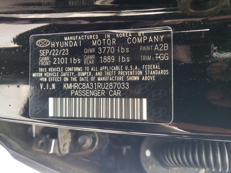52891806 :رقم المزاد ، KMHRC8A31RU287033 vin ، 2024 Hyundai Venue مزاد بيع