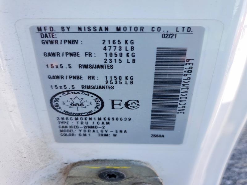 Aukcja sprzedaży 2021 Nissan Nv200, vin: 3N6CM0KN1MK698639, numer aukcji: 51795646