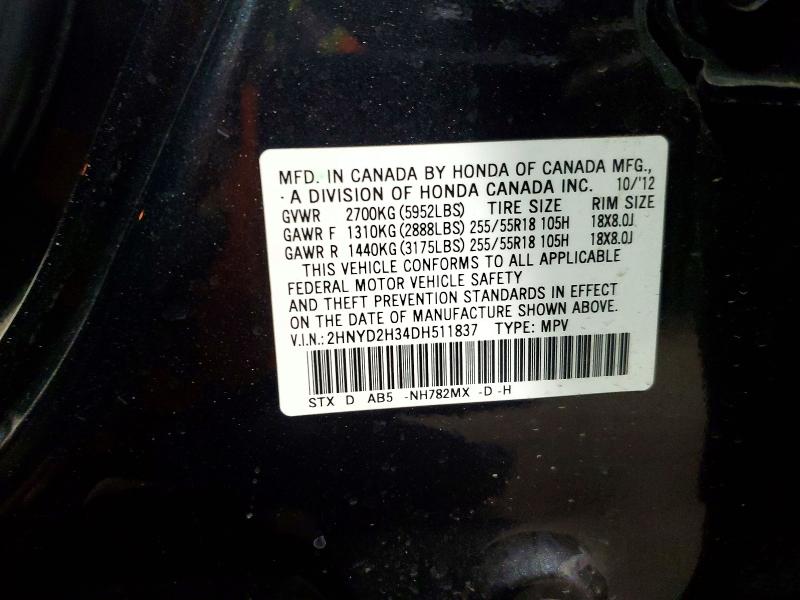 Aukcja sprzedaży 2013 Acura Mdx, vin: 2HNYD2H34DH511837, numer aukcji: 52244706