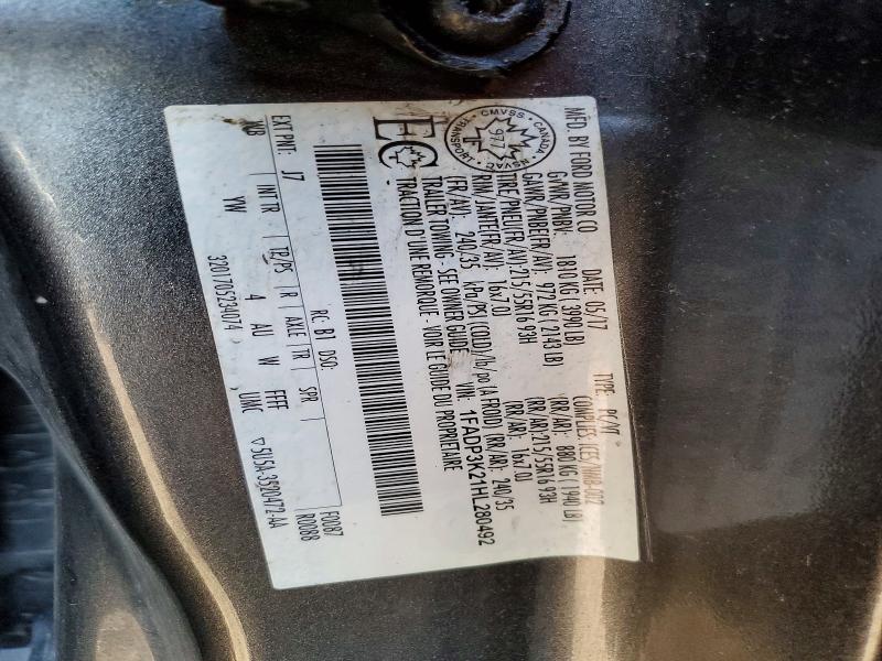 Продажа на аукционе авто 2017 Ford Focus, vin: 1FADP3K21HL280492, номер лота: 55033046