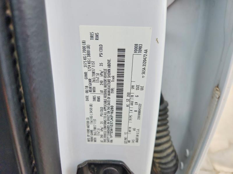 2018 Ford F150 მანქანა იყიდება აუქციონზე, vin: 1FTEW1E57JKF16280, აუქციონის ნომერი: 54319946