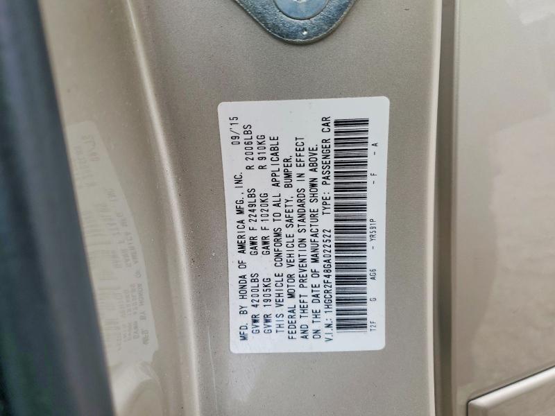 Продаж на аукціоні авто 2016 Honda Accord, vin: 1HGCR2F48GA022522, номер лоту: 53917766