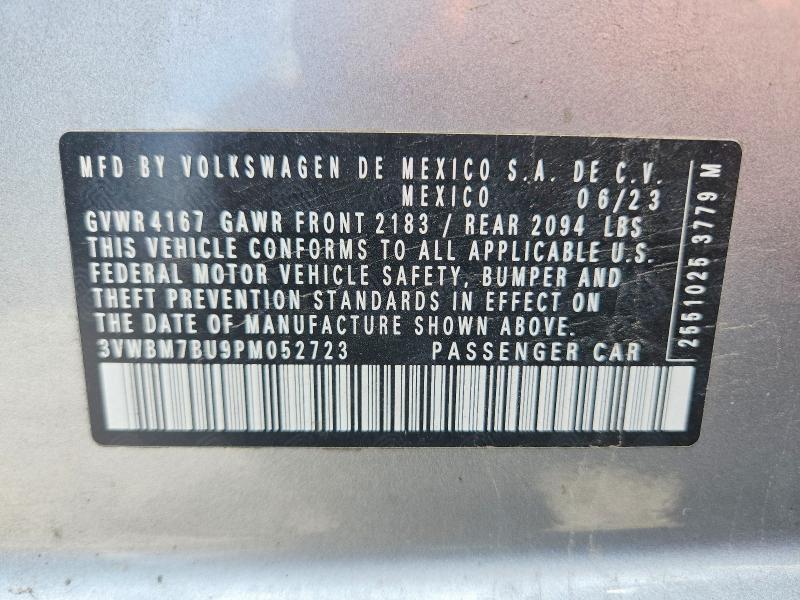Продаж на аукціоні авто 2023 Volkswagen Jetta, vin: 3VWBM7BU9PM052723, номер лоту: 55548986