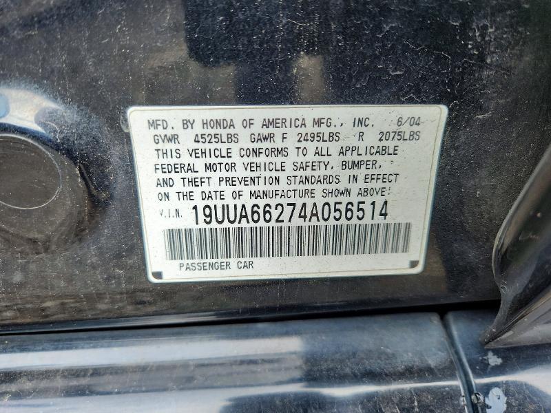 53341396 :رقم المزاد ، 19UUA66274A056514 vin ، 2004 Acura Tl مزاد بيع