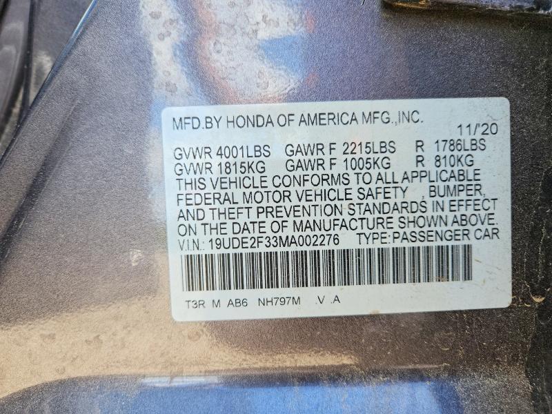 Aukcja sprzedaży 2021 Acura Ilx, vin: 19UDE2F33MA002276, numer aukcji: 53969076