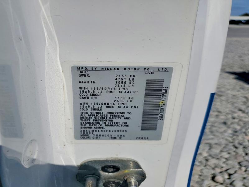 Продажа на аукционе авто 2015 Nissan Nv200, vin: 3N6CM0KN6FK709685, номер лота: 54861146