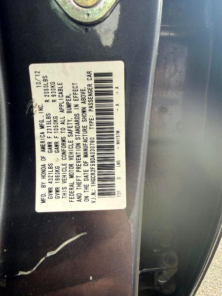 Aukcja sprzedaży 2013 Honda Accord, vin: 1HGCR2F59DA030780, numer aukcji: 53307966