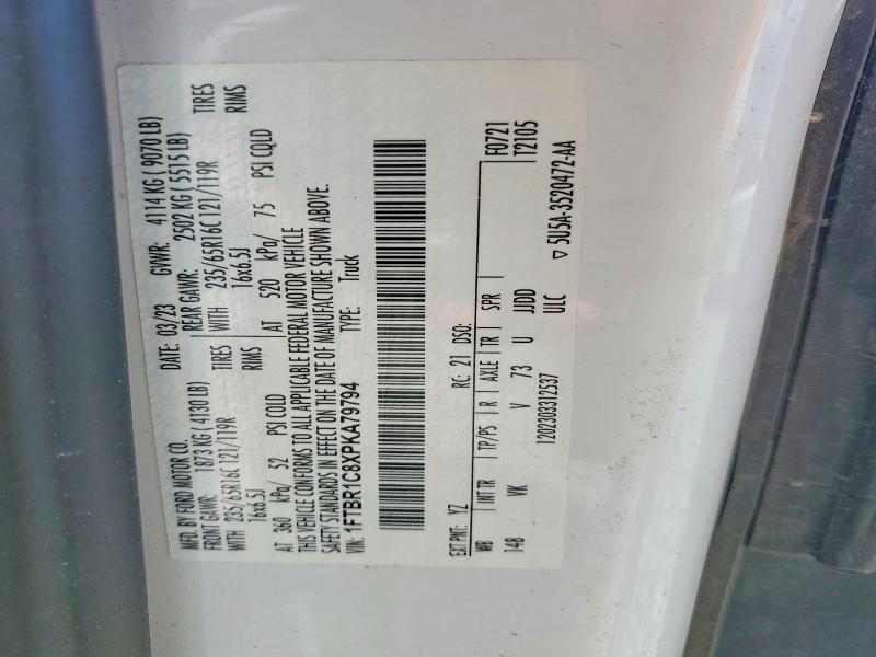 Aukcja sprzedaży 2023 Ford Transit, vin: 1FTBR1C8XPKA79794, numer aukcji: 54781576