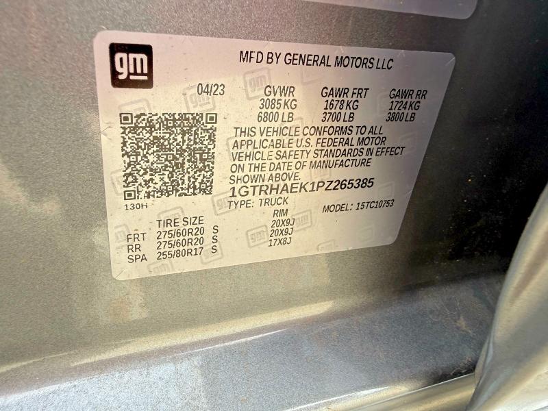Aukcja sprzedaży 2023 Gmc Sierra, vin: 1GTRHAEK1PZ265385, numer aukcji: 54002006