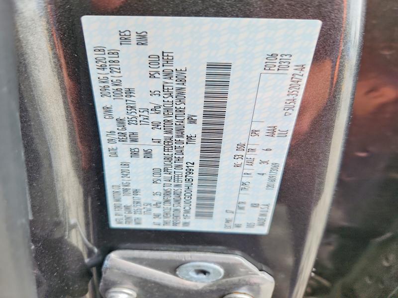 Продажа на аукционе авто 2017 Ford Escape, vin: 1FMCU0GD0HUB79912, номер лота: 54443166