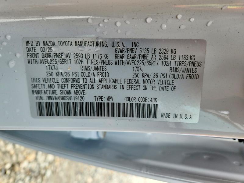 52845606 :رقم المزاد ، 7MMVAABW0SN119120 vin ، 2025 Mazda Cx-50 مزاد بيع