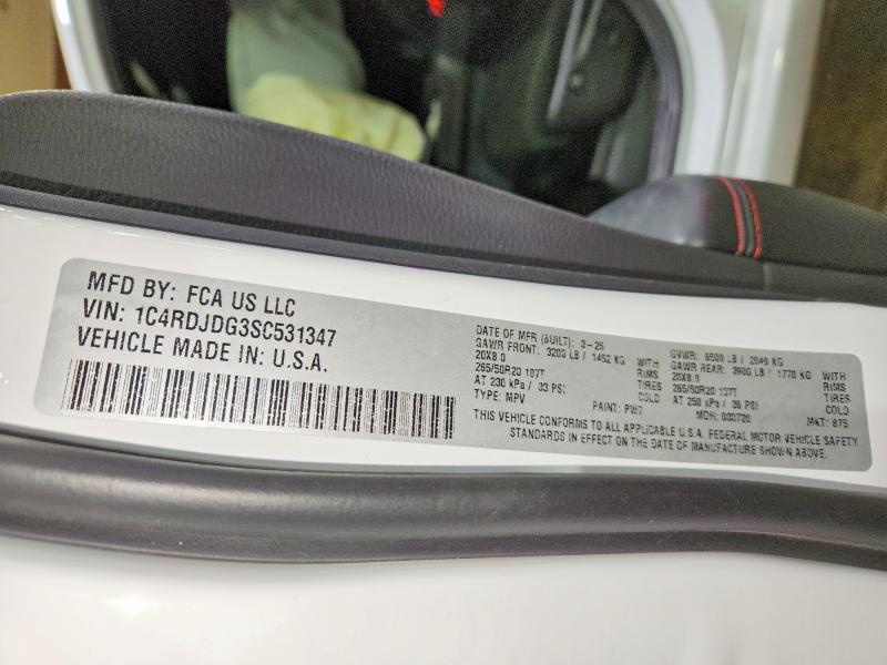 53054996 :رقم المزاد ، 1C4RDJDG3SC531347 vin ، 2025 Dodge Durango مزاد بيع