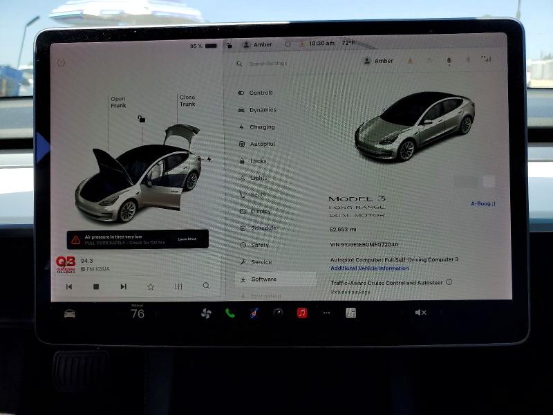 Aukcja sprzedaży 2021 Tesla Model 3, vin: 5YJ3E1EB0MF072046, numer aukcji: 54098536
