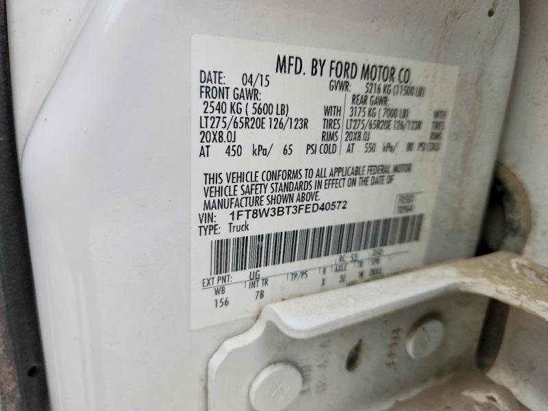 Aukcja sprzedaży 2015 Ford F350, vin: 1FT8W3BT3FED40572, numer aukcji: 55018996