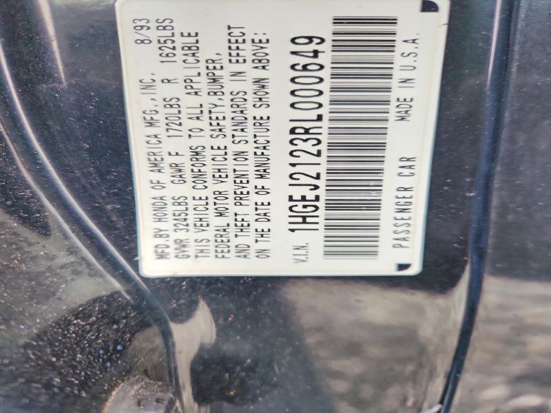 53004876 :رقم المزاد ، 1HGEJ2123RL000649 vin ، 1994 Honda Civic مزاد بيع