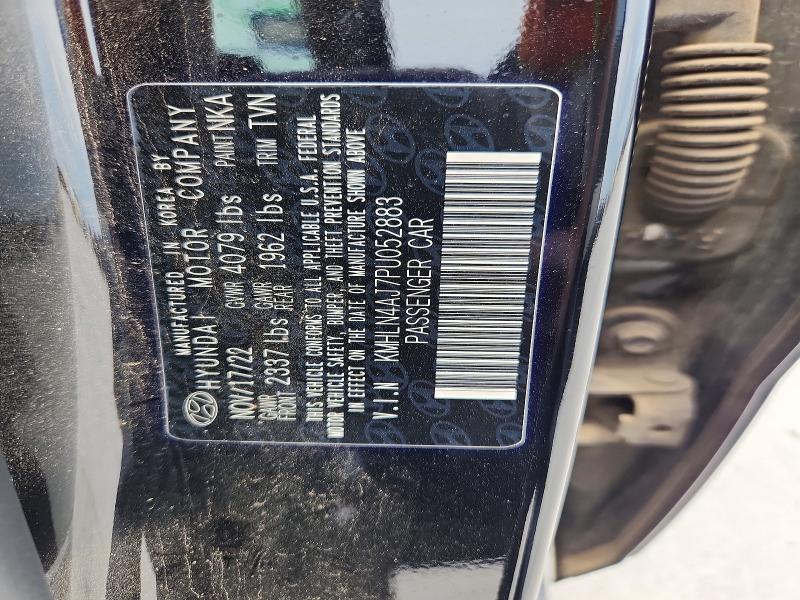 Auction sale of the 2023 Hyundai Elantra, vin: KMHLN4AJ7PU052883, lot number: 53909526