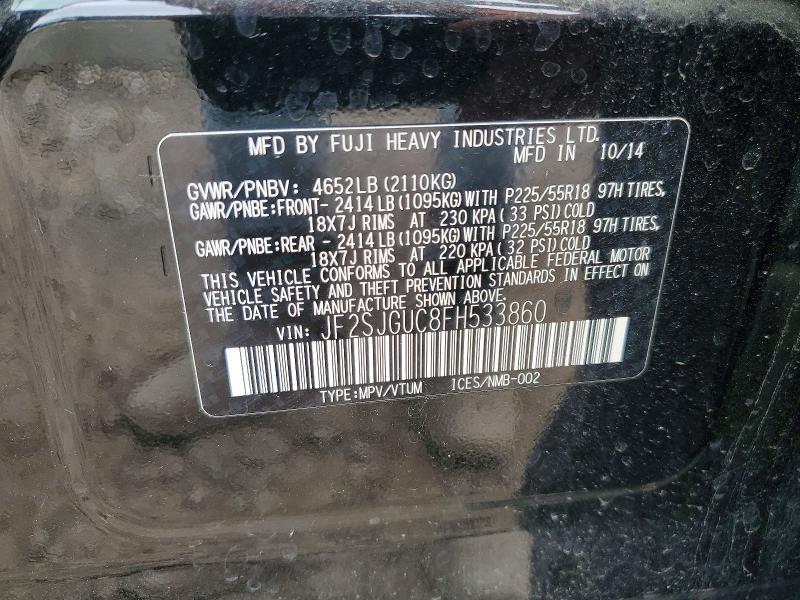 Продажа на аукционе авто 2015 Subaru Forester, vin: JF2SJGUC8FH533860, номер лота: 54330446