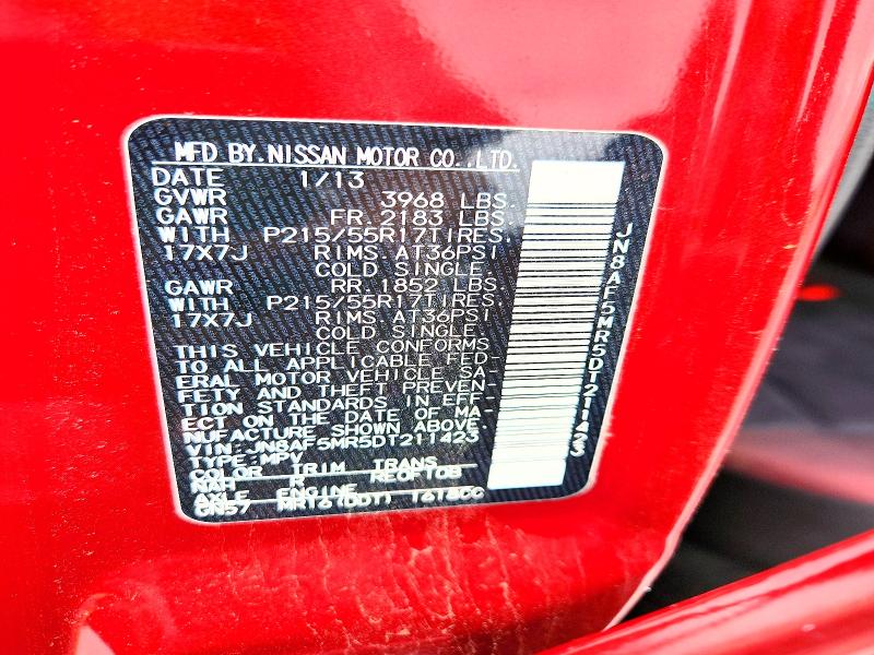 Aukcja sprzedaży 2013 Nissan Juke, vin: JN8AF5MR5DT211423, numer aukcji: 53218946
