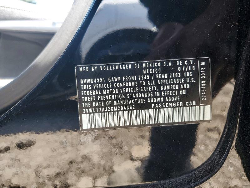 Продаж на аукціоні авто 2016 Volkswagen Jetta, vin: 3VWL17AJ2GM204362, номер лоту: 55422246