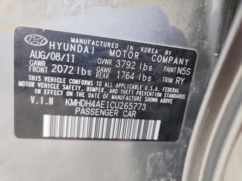 Aukcja sprzedaży 2012 Hyundai Elantra, vin: KMHDH4AE1CU265773, numer aukcji: 53233336