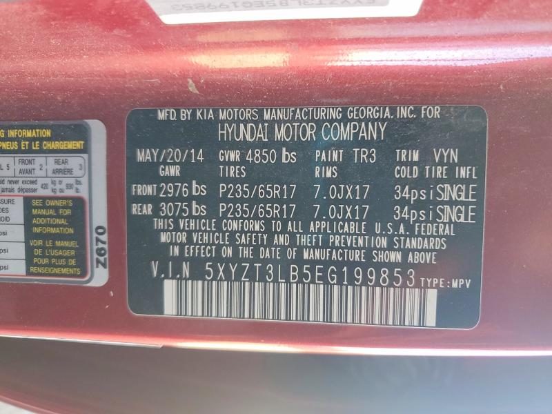 Aukcja sprzedaży 2014 Hyundai Santa Fe Sport, vin: 5XYZT3LB5EG199853, numer aukcji: 52571856