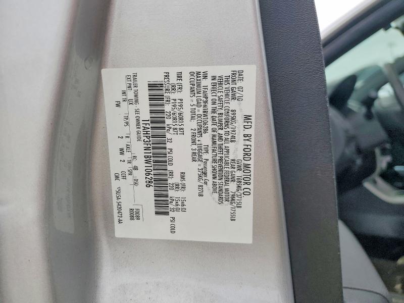Aukcja sprzedaży 2011 Ford Focus, vin: 1FAHP3FN1BW106286, numer aukcji: 54434306