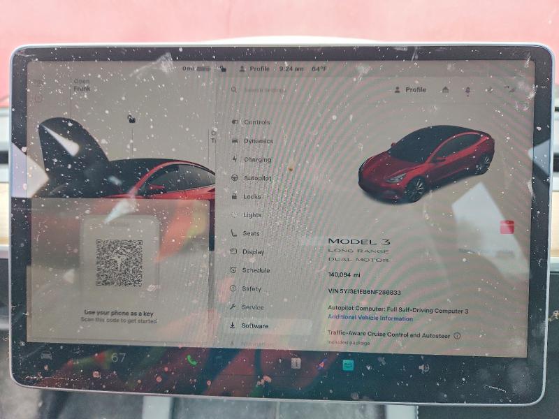 Aukcja sprzedaży 2022 Tesla Model 3, vin: 5YJ3E1EB6NF286833, numer aukcji: 54723816