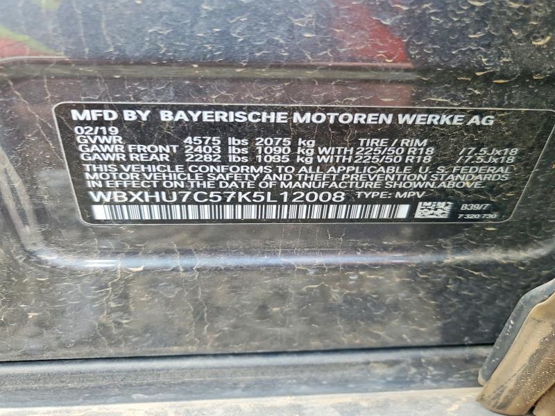 2019 Bmw X1 მანქანა იყიდება აუქციონზე, vin: WBXHU7C57K5L12008, აუქციონის ნომერი: 54973656