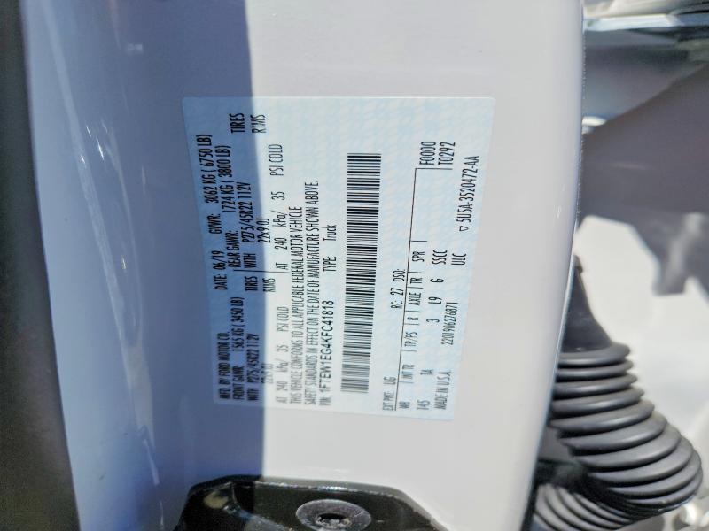 Продаж на аукціоні авто 2019 Ford F150, vin: 1FTEW1EG4KFC41818, номер лоту: 52935366