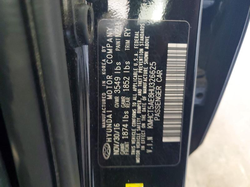 52931426 :رقم المزاد ، KMHCT5AE8HU326625 vin ، 2017 Hyundai Accent مزاد بيع