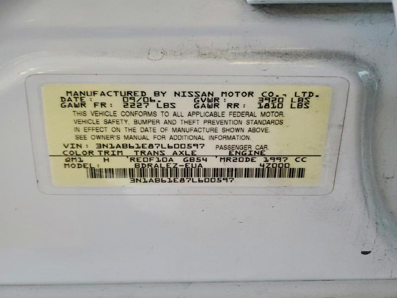 Продаж на аукціоні авто 2007 Nissan Sentra, vin: 3N1AB61E87L600597, номер лоту: 54572026