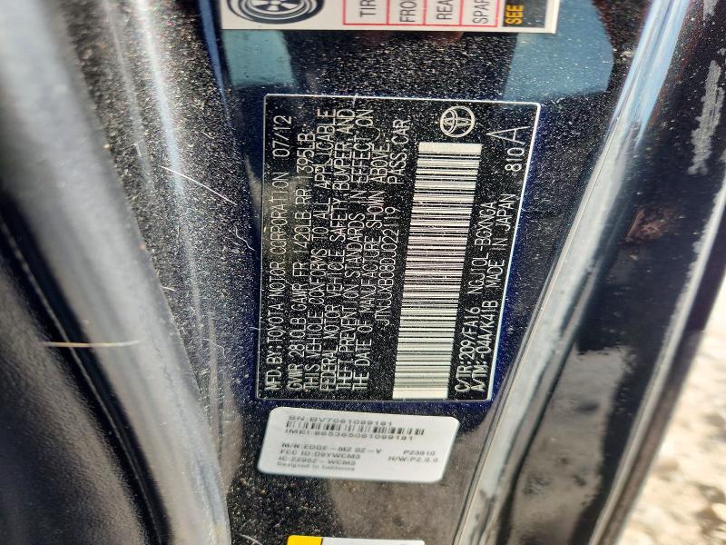 Продаж на аукціоні авто 2013 Scion Iq, vin: JTNJJXB08DJ022119, номер лоту: 52614466