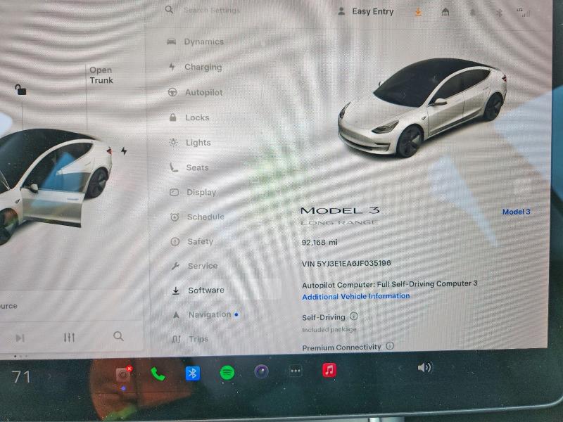 2018 Tesla Model 3 მანქანა იყიდება აუქციონზე, vin: 5YJ3E1EA6JF035196, აუქციონის ნომერი: 50780036