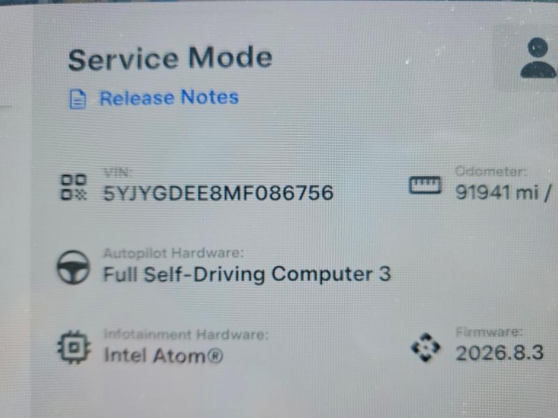 52506416 :رقم المزاد ، 5YJYGDEE8MF086756 vin ، 2021 Tesla Model Y مزاد بيع