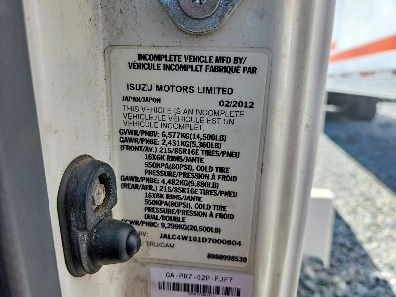 Продажа на аукционе авто 2013 Isuzu Npr Hd, vin: JALC4W161D7000804, номер лота: 52367916
