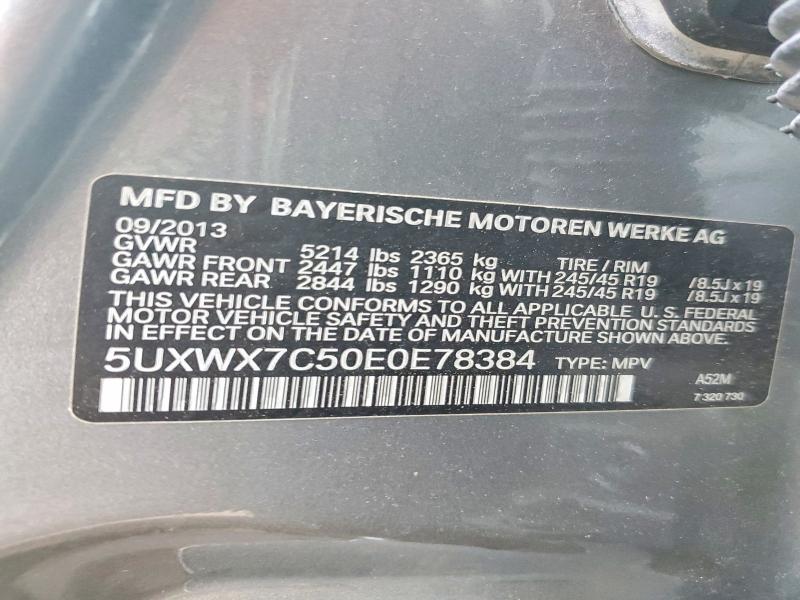 Продажа на аукционе авто 2014 Bmw X3, vin: 5UXWX7C50E0E78384, номер лота: 52351686