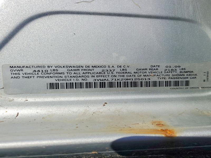 Продажа на аукционе авто 2009 Volkswagen Jetta, vin: 3VWAL71K29M125013, номер лота: 54790176