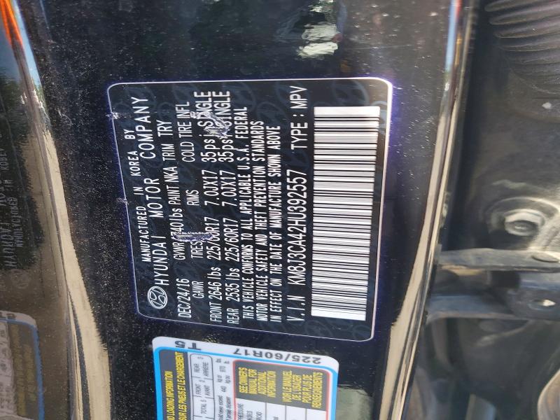 Продажа на аукционе авто 2017 Hyundai Tucson, vin: KM8J3CA42HU392557, номер лота: 53288216