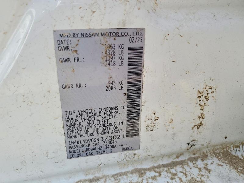 Продажа на аукционе авто 2025 Nissan Altima, vin: 1N4BL4DV6SN373021, номер лота: 52059166