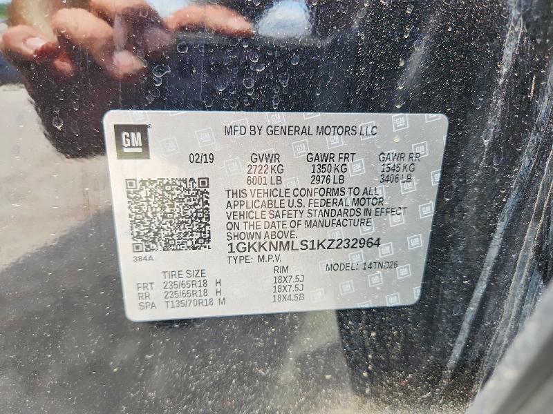 Продажа на аукционе авто 2019 Gmc Acadia, vin: 1GKKNMLS1KZ232964, номер лота: 54591666